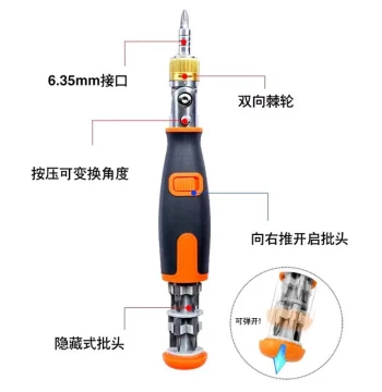 10-in-1 Ratchet Screwdriver Set - 180° Corner Ratchet with Flathead, Phillips, U-Type, Y-Type Multi-Function Tools