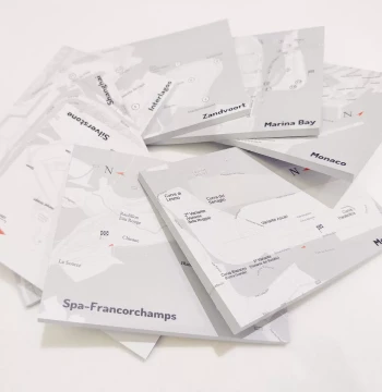 [Sticky Notes] F1 Track Map Theme Creative Notepad Silverstone Shanghai Brazil Netherlands Spa Monza