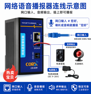 Network Voice Synthesis Broadcast Module Character Text-to-Speech TTS Remote Sound Generation Programming Interface for Alarm Sounds