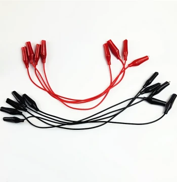 Double-Ended Alligator Clip with 25CM Wire Power Lead for Electronic DIY Science Experiment Connections