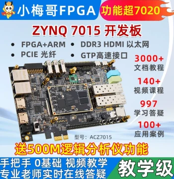 XiaoMeiGe PCIE Fiber Optic High-Speed Interface ZYNQ7015 Xilinx FPGA Development Board 7020 ARM Linux