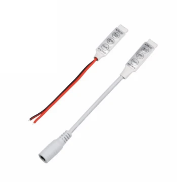 Mini Three-Key RGB Controller 12v-24v Seven-Color LED Strip Controller Color Tuning Dimming Micro Ultra-Thin