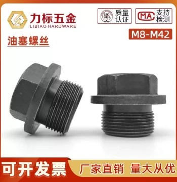 Hex Head/Socket Head Oil Plug Screws with Gasket, Drain Plugs, Threaded Plugs M8 M10 M12 M16-M30