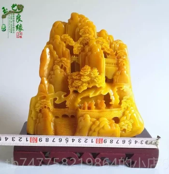 Authentic Shoushan Stone Imitation Mountain Ornament 'Steady Rise to Success' Craft Gift Decor Rare Jade Stone Piece for Office Water Feature