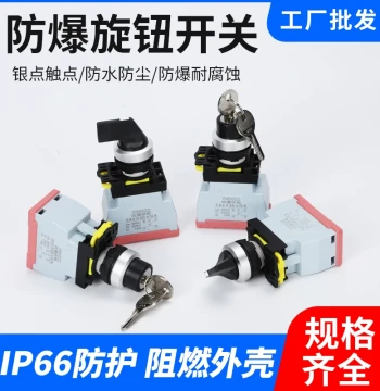 New 22mm Hole Explosion-Proof Rotary Selector Switch Key Two-Position Three-Position Self-Locking 8022 Waterproof Dustproof Control