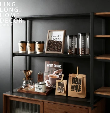 Model Room Kitchen Coffee Theme Soft Furnishing Matching Set Sales Office Showroom Coffee Bean Bag Decoration
