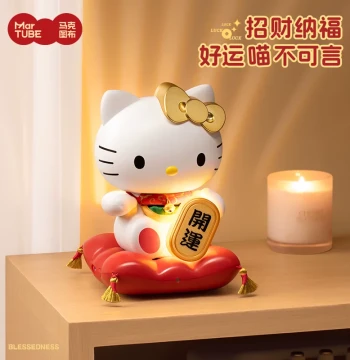 Auto-Waving Lucky Cat Figurine, New Style Fortune Cat for Shop Opening Gifts, Front Desk, Home and Living Room Decoration