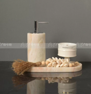 WU Wuxiwu Wabi-Sabi Vacation Style Showroom Daughter's Room Bathroom Aromatherapy Tray Decorative Items Bathroom Combination Set