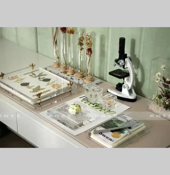 Yu Wu Wei Ju Modern Model Room Children's Room Study Desk Plant Essential Oil Handmade Theme Insect Flower Specimen