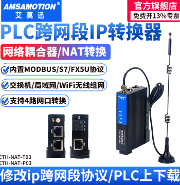 Aimoshun PLC Network Coupler for Cross-Subnet Communication, IP Address Converter, NAT Gateway, and Network Mapping Module