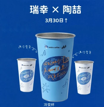 Luckin Coffee x David Tao Collaboration Merchandise Color-Changing Cup Concert Limited Edition Fan Gift High-Aesthetic Gradient Water Bottle for Women