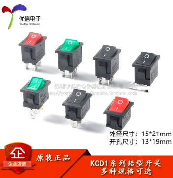 Rocker Switch KCD1 2-Gear 2-Pin 3-Pin 4-Pin 3-Gear 3-Pin 3-Gear 6-Pin with Light