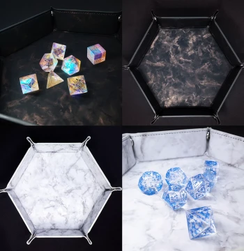 High-end Patterned PU Dice Tray RPG Dice DND Dungeons & Dragons COC Board Game Box Baldur's Gate 3