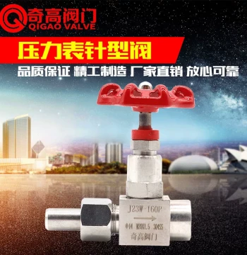 Qigao 304 Stainless Steel Pressure Gauge Welded Thread Needle Valve High-Pressure Pressure Gauge Switch Valve M20*15