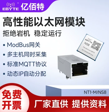 MCU TTL Dual Serial to Ethernet RJ45 Port SMD Transparent Transmission Module. TCP/UDP 8-Channel ModBus.