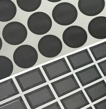 IP54/IP65 Waterproof Dustproof Mesh with Adhesive Backing Waterproof Breathable Mesh Speaker Waterproof Sound-Permeable Membrane Customization