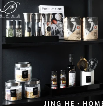 Kitchen Storage Jar Spice Flour Making Tool Grinder Paper Bag Ornament Model Room Showroom Cabinet Decoration