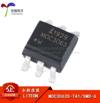 Original Authentic MOC3063S-TA1 SMD-6 Triac Output Optocoupler Chip