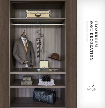 MOON Model Room Walk-in Closet Men's Wardrobe Ornaments, Suit and Tie Decorations for Showroom Display Props