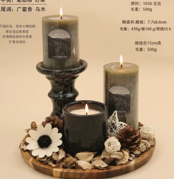 Aromatherapy Combo Set: Large Decorative Piece, Perfume Candle, Essential Oil Incense, Romantic Niche Premium European Style Long-Lasting Diffuser