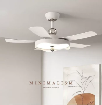 Living Room Fan Light 2025 New Model Ceiling Fan Light Cream Style Minimalist for Dining Room, Bedroom, Home All-in-One Electric Fan Light