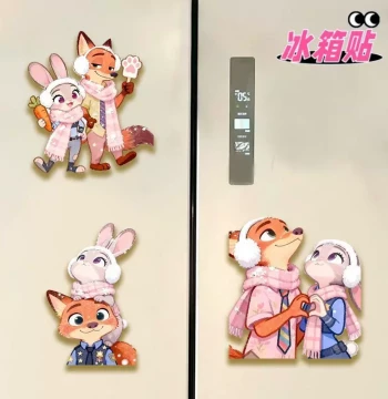 New Zootopia Merchandise Acrylic Magnetic Fridge Stickers Nick Judy High-Value Decorative Gifts