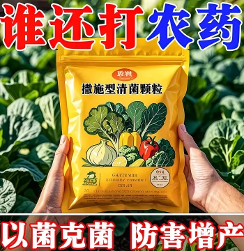 Qingjun Granular Broadcast Type Disease Prevention for Fruits Vegetables Field Crops Anti-Soil-Borne Resistance Enhancement Universal Granular Fertilizer