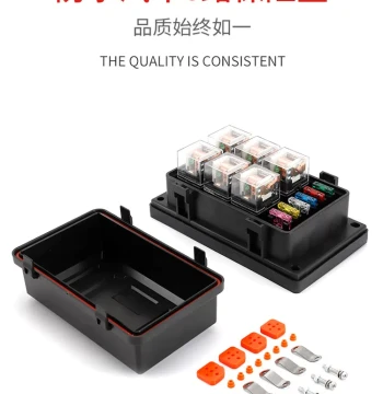 Off-Road Vehicle LED Light Bar 6-Channel 12V/24V Relay Power Modification Control Waterproof Fuse Box