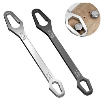 Multi-Function Box Wrench, Universal Double-Head Self-Tightening Open-End Wrench Set 8-22mm, Adjustable Wrench