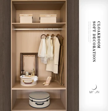 MOON Model Room Walk-in Closet Display: Ladies' Wardrobe Ornaments, Vests, Scarves, Dresses, and Soft Decoration Arrangement