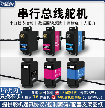 High-Torque Serial Bus Digital Metal Servo Tester for Gimbal, Robotic Arm, and RC Models, 15/20/30kg