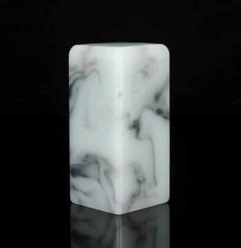Hetian Jade Blue-and-White Stone Seal Handpiece Small Ornament Seed Material for Study Calligraphy Painting Book Seal Paperweight