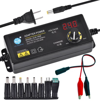 3-36V Adjustable Voltage Power Adapter KJS-1509 Stepless Adjustable 3-12V Digital Display 3-24V 5A Universal