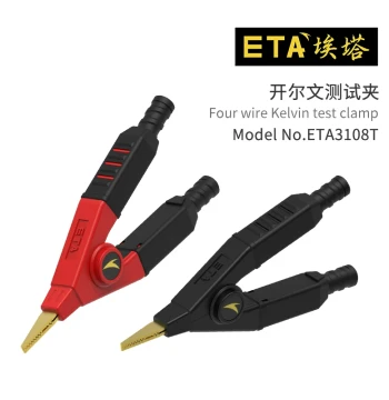 ETA ETA3108T Kelvin Test Clip, Large Needle-Nose, High-Quality Solderless Bridge, 4-Wire Resistance Measurement