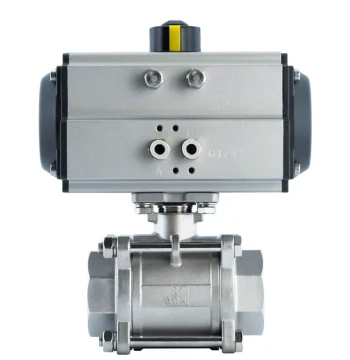 Pneumatic Ball Valve Stainless Steel Threaded Port Valve Q611F High-Temperature Corrosion-Resistant Quick Shut-Off Valve DN15 20