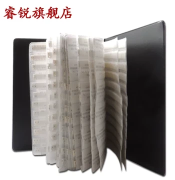 Capacitor Resistor Inductor Sample Book 0201 0402 0603 0805 1206 SMD Resistor Capacitor Pack Inductor Catalog