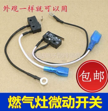 Universal Gas Stove Assembly Micro Switch - Black Two-Wire Flame Failure Protection Switch for Gas Cookers