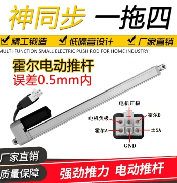 DC 12V/24V High Thrust Electric Linear Actuator with Hall Signal, Customizable with Encoder for Electric Window Openers