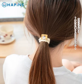 Japan HAPiNS Cute Kitten Hair Tie High Elasticity Rubber Band Women's Hair Rope Hair Circle Bun Hair Accessory 5-Pack