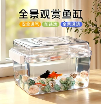 Eco-friendly Fish Tank Desktop Healing Micro Landscape Box Turtle Tank Goldfish Tank Transparent Aquarium Portable Fish Tank