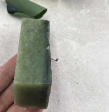 Xinjiang Hetian Jade Blue-and-White Seed Stone Seal Handle Piece Offcut Scrap Material for DIY Beads Free Shipping 145g