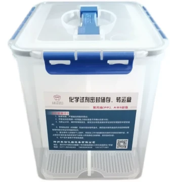 Chemical Sealed Storage Box - Reagent Transport Container Resistant to Strong Acids, Alkalis, Corrosion, and Volatilization - Holds 6 Bottles
