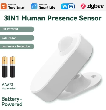 Tuya Zigbee Smart 24GHz mmWave Radar Human Presence Sensor Battery Whole-House Lighting Scene Linkage