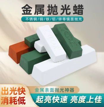 Metal Stainless Steel Polishing Wax - Solid White and Green Polishing Compound for Wood, Jade, Marble, Copper, Aluminum Mirror Finish