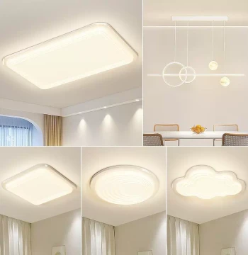 2023 New Living Room Light, Rectangular Popular Cream Style, Simple Modern Grand Full-Spectrum Eye-Caring Main Hall Lamp