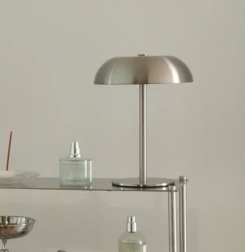 WULIHOME Mushroom Metal Stainless Steel Night Light Dimmable Bedside Ambient Light INS Style Home Festival