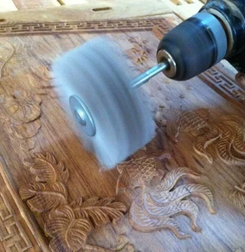 Abrasive Filament Flower Head Brush for Sanding and Polishing Wood Carvings, Rosewood Furniture, and Root Sculptures
