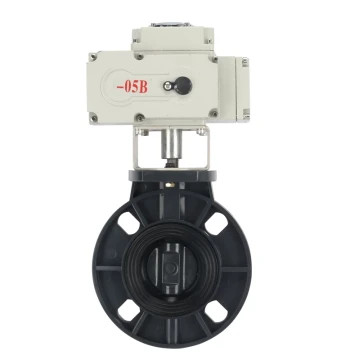 Electric Plastic Butterfly Valve D971X-10S UPVC Electric Butterfly Valve DN50 65 80 100 125 150