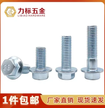 Grade 8.8 Galvanized Flange Bolts, Serrated Flange, External Hex Flange Face Screws M5 M6 M8 M10 M12