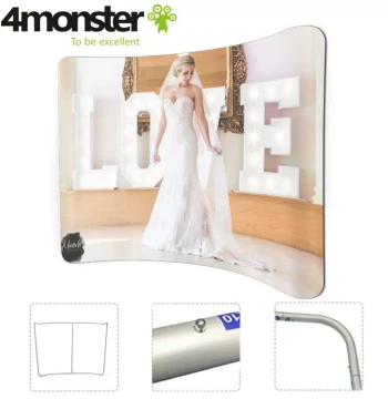 For Meetings and Events Portable Round Tube Fabric Arc Quick Curtain Show Stand